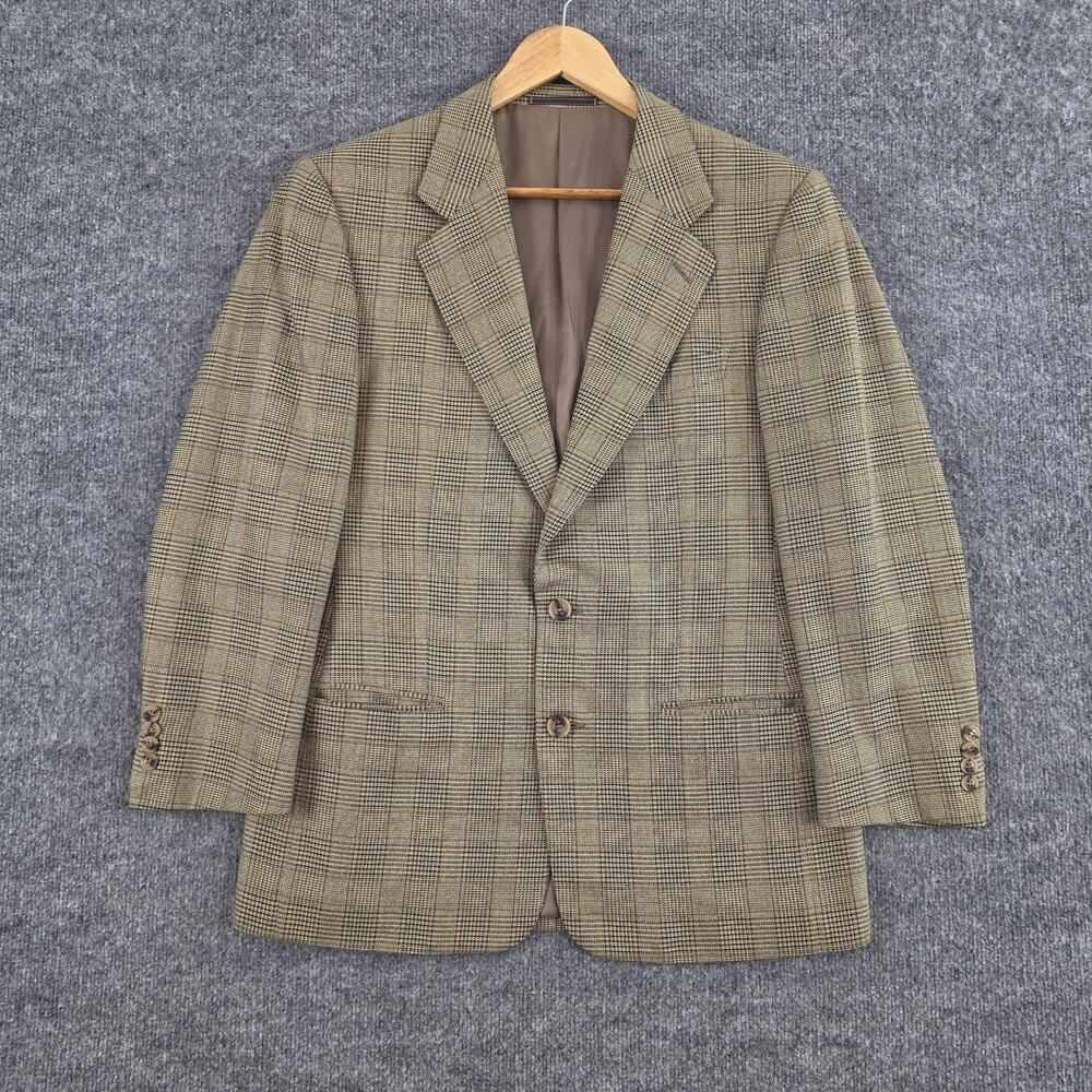 Ermenegildo Zegna Plaid Silk Wool Sport Coat Italian 48/US 38